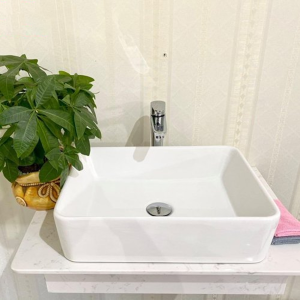 Lavabo trắng sứ để bàn 216 Huế